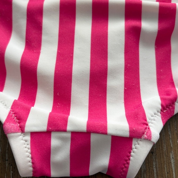 J. Crew Striped Tie-Shoulder One-Piece Swimsuit Large - Picture 8 of 9